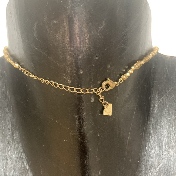 Cookie Lee lucite charm necklace pale gold - Picture 3 of 10